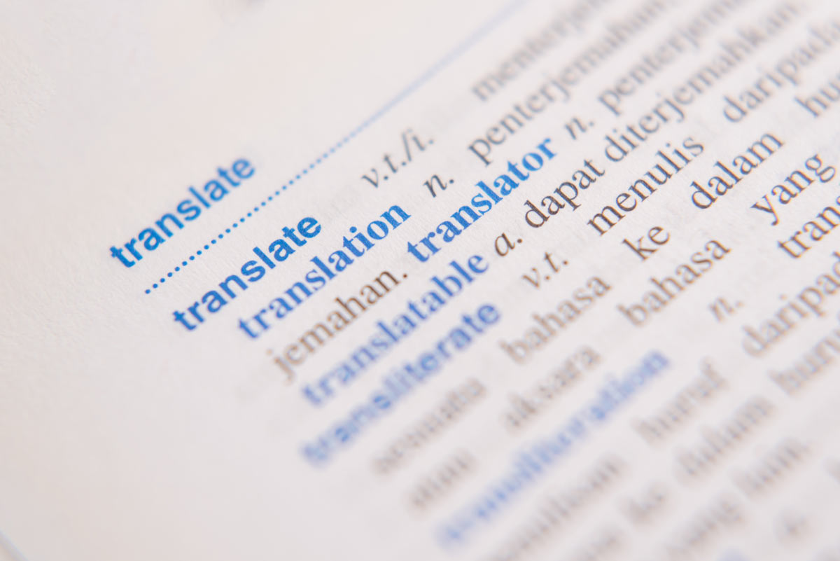 Wörterbuch übersetzen translate